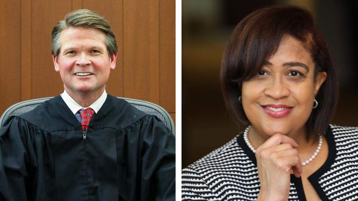 Republican Casey Viser (left), and now a special Superior Court judge, is running against former Mecklenburg District Judge Alicia Brooks, a Matthews Democrat,for the county’s new Superior Court seat to be filled by south Mecklenburg voters. .