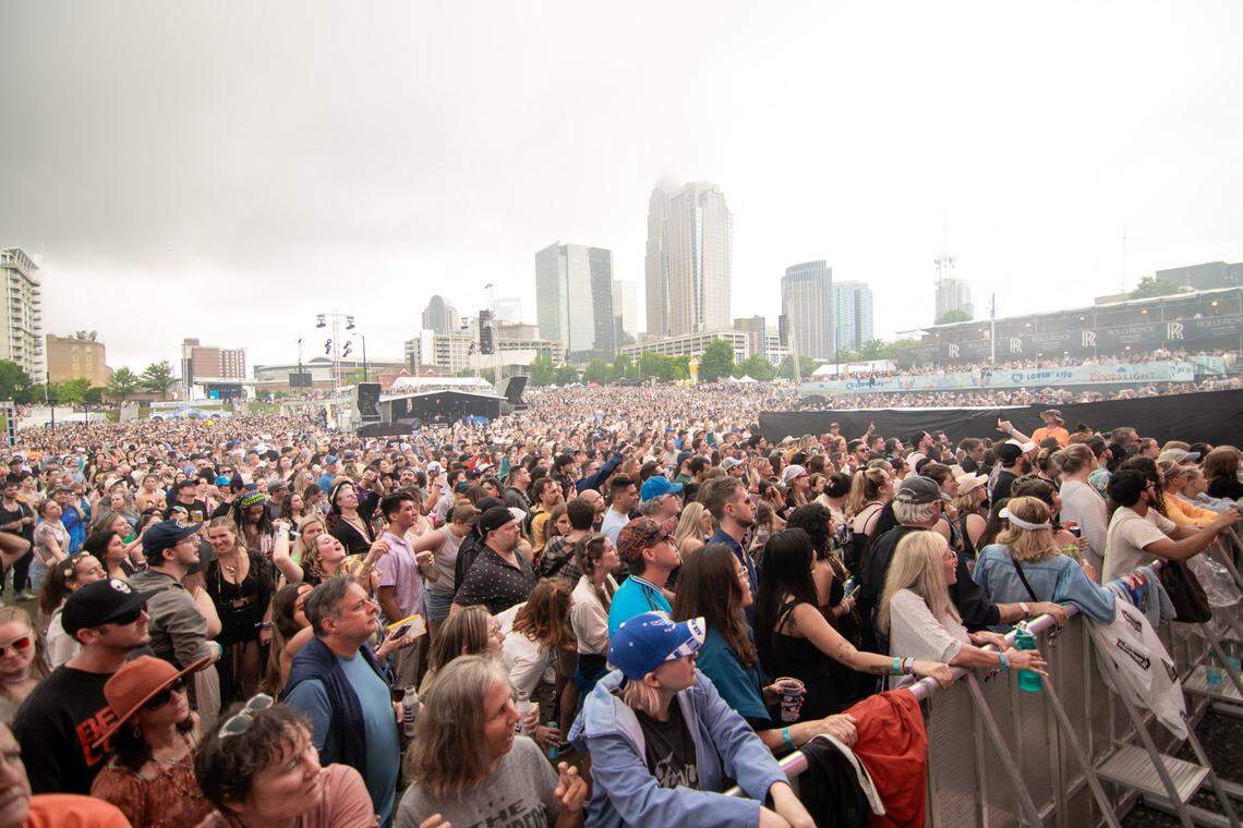 View of the fans from the Coors Light Stage at Lovin’ Life Music Fest in Charlotte, NC, on May 4, 2024.