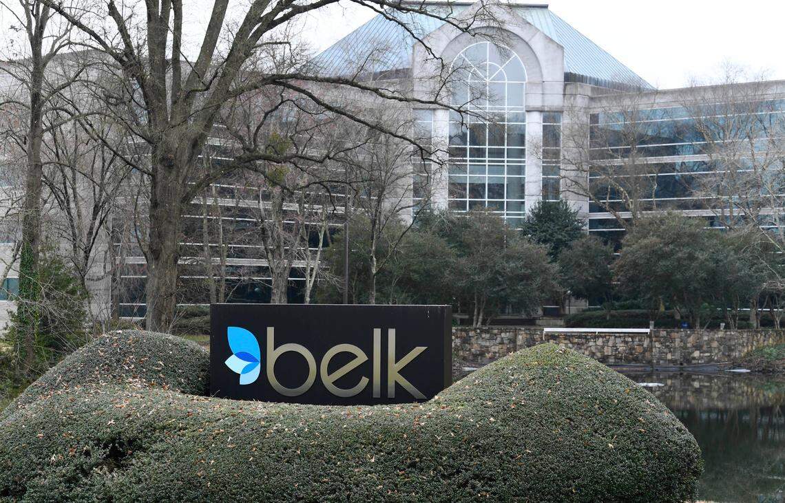 Sycamore, Belk’s owner, hopes for a quick bankruptcy. But the future after that is uncertain. Belk Corporate Headquarters on W. Tyvola Road in Charlotte, NC on Friday, February 5, 2021.