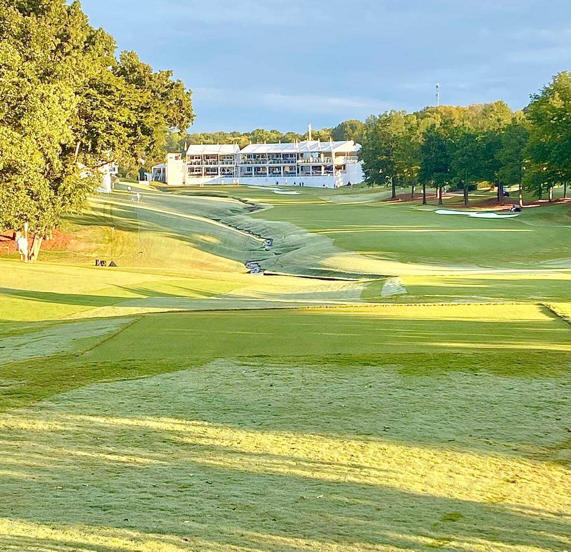 Normally the 18th hole at Quail Hollow Club in Charlotte, NC, this week the famed anchor of the “Green Mile” plays as Hole 15.