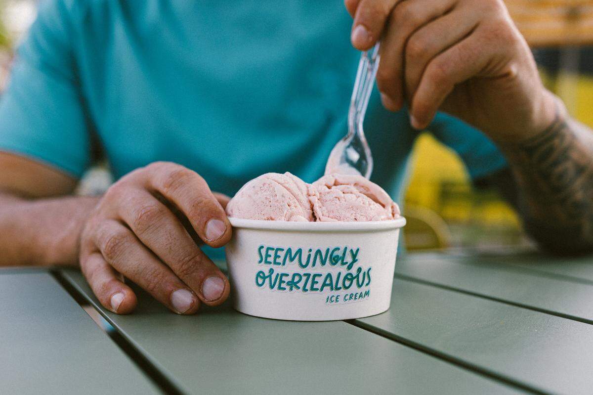 Dairy-free ice cream shop Seemingly Overzealous will open at Camp North End in late summer or early fall, but you can find it at pop-ups now.