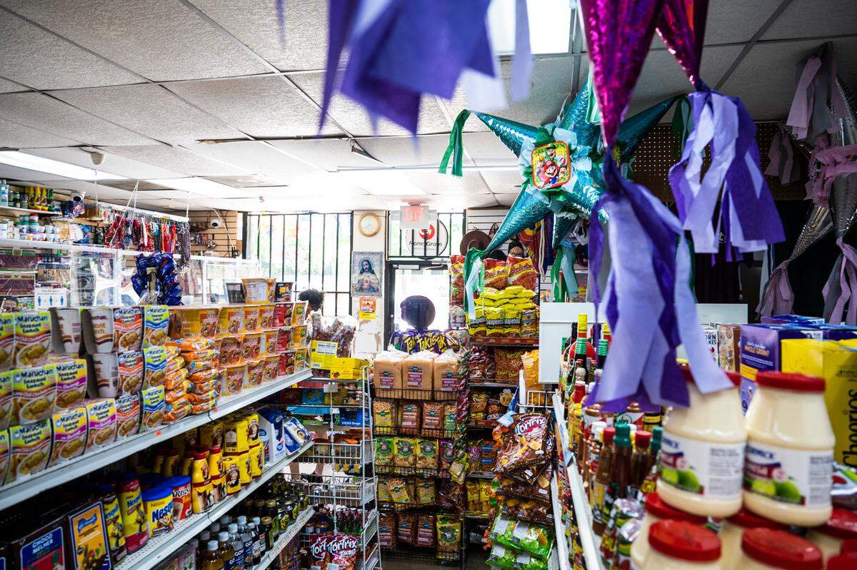 People of Mexican descent comprised the largest group of the Charlotte region’s Hispanic population, mirroring a national trend. Seen here in a 2022 file photo is the La Luna Tienda Latina store on Central Avenue in Charlotte.