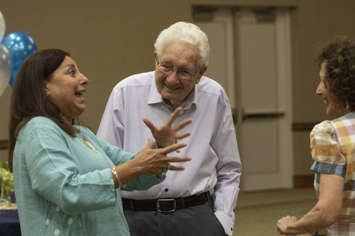 Holocaust survivor Irving Bienstock is shown celebrating his 95th birthday on June 15, 2021. Bienstock died in Charlotte at age 98 on May 12, 2025.