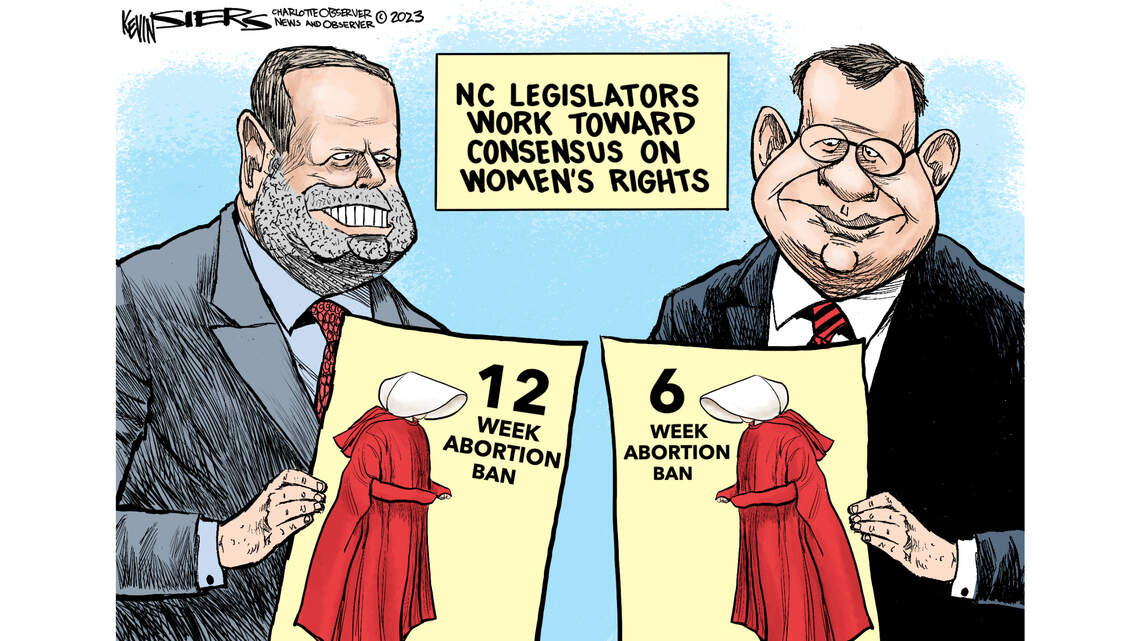 NC legislators’ abortion proposals differ, but with one thing in common | Kevin Siers cartoon