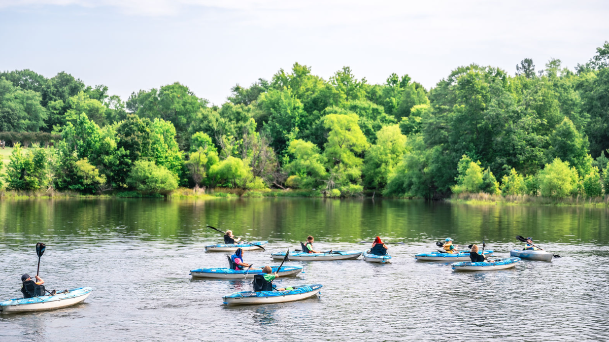 Anne Springs Close Greenway offers a mini-escape from the hustle and bustle of the city, with lakes, kayaking, trails, picnic tables and more.