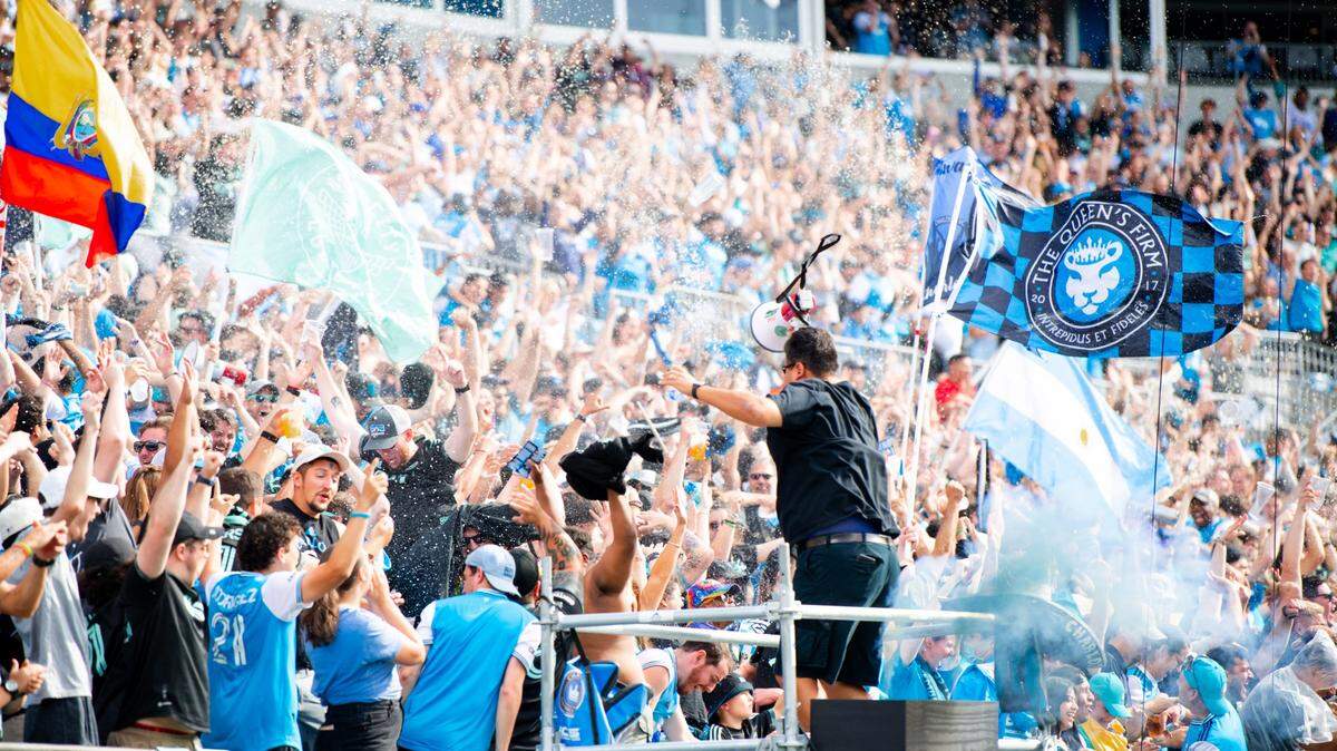 Charlotte FC supporters cheer on the home team on May 7. Charlotte FC is slated to host Chelsea FC on July 20.