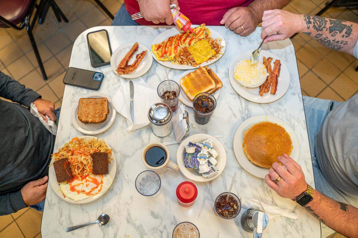 Breakfast is served at Tatsis Restaurant.