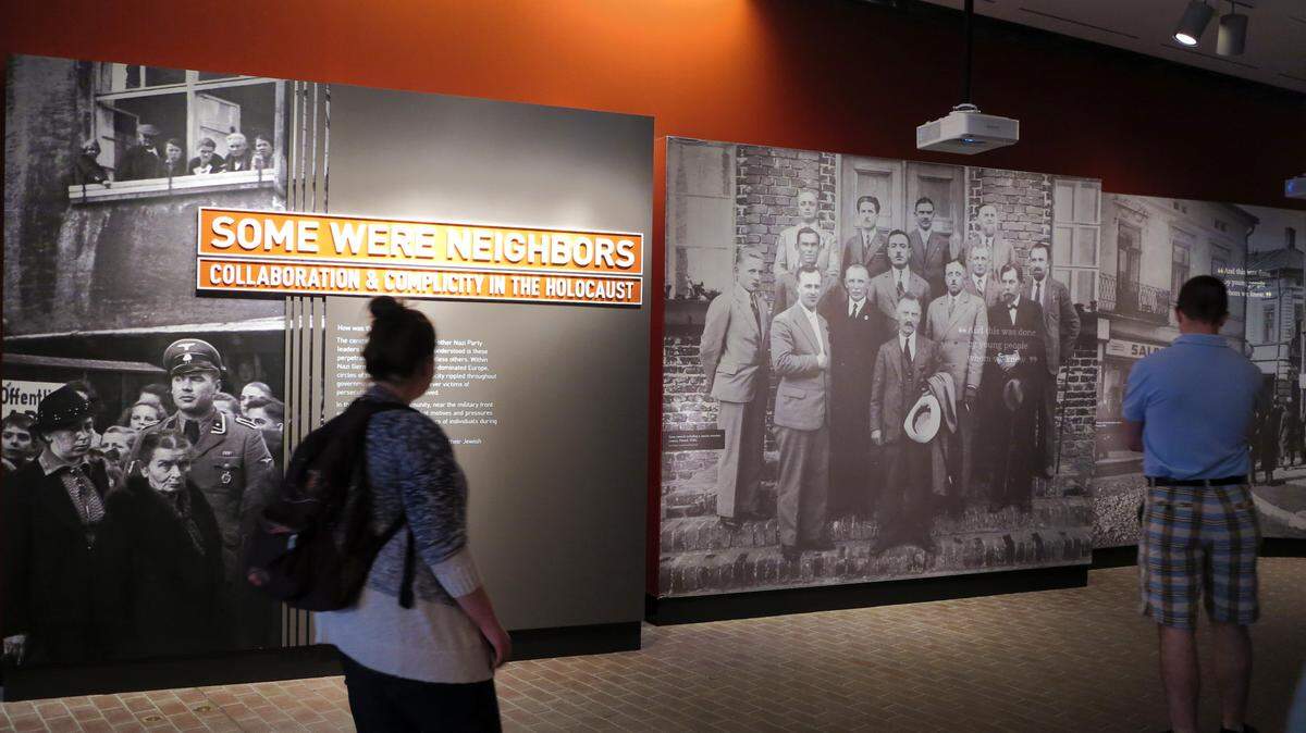An inside view of the United States Holocaust Memorial Museum in Washington on April 11, 2015.