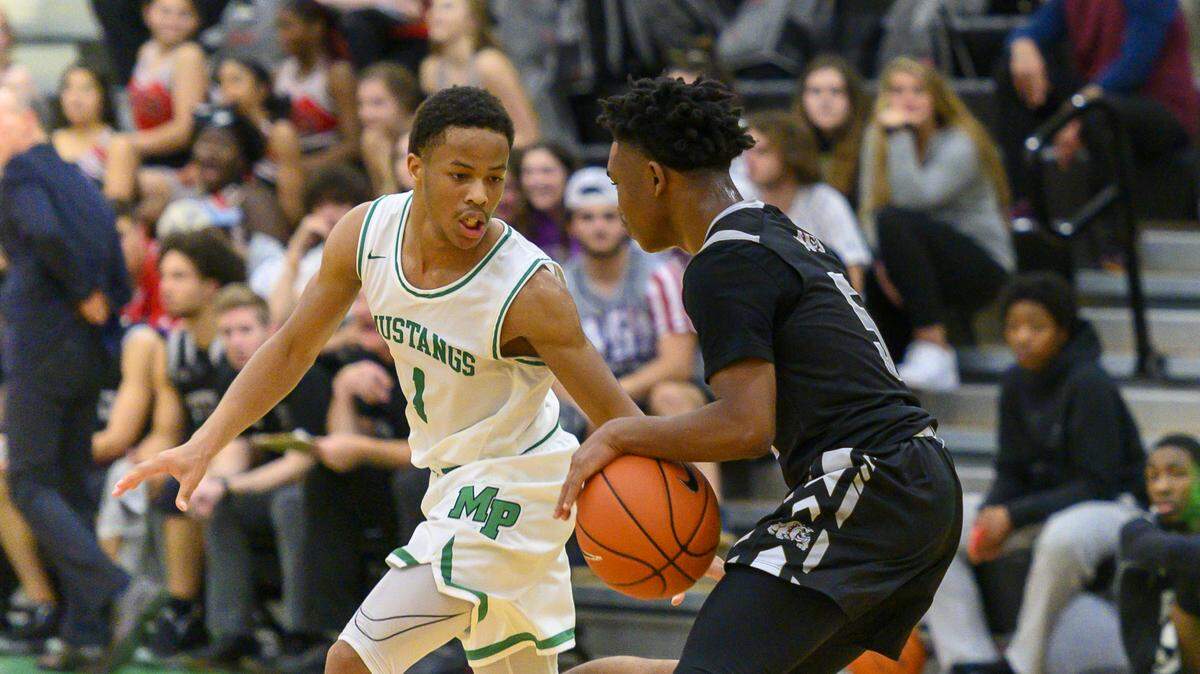 Myers Park High point guard Jacob Newman