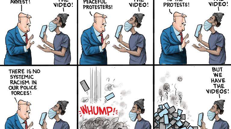 Kevin Siers cartoon: Police brutality fact-check