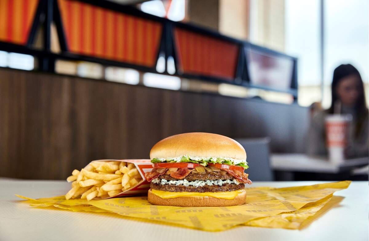 Whataburger’s Blue Cheese Bacon Burger.