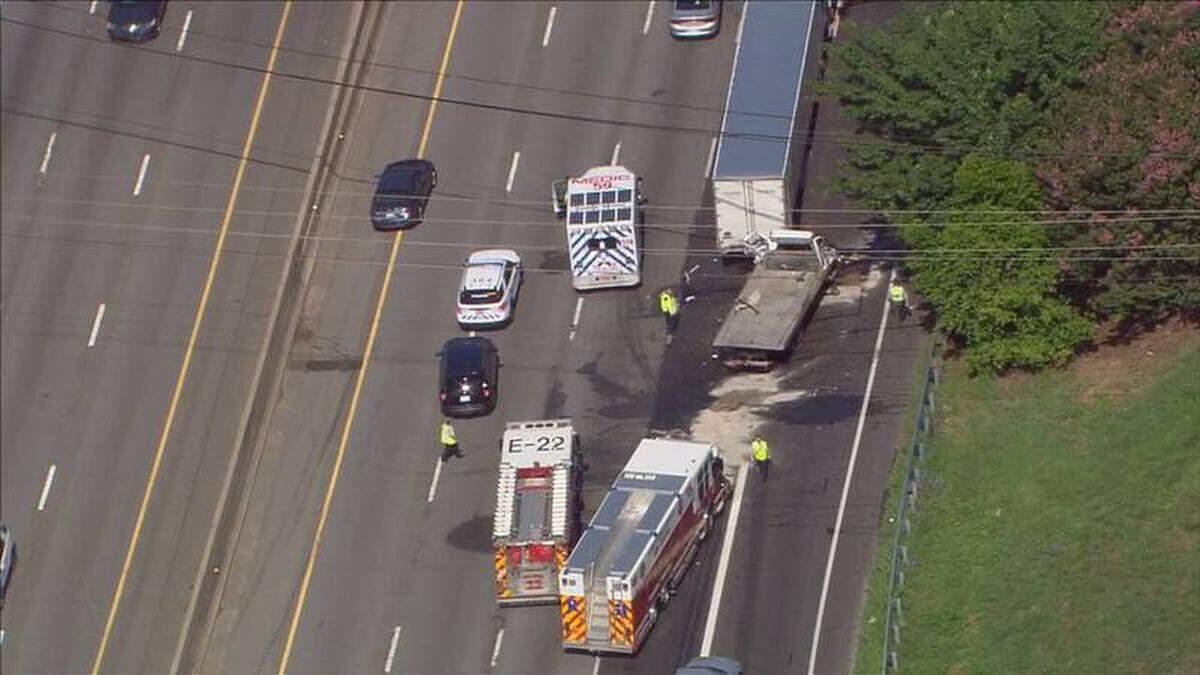 A person has died in a multiple-vehicle wreck on Interstate 85 southbound in Charlotte on Wednesday, July 6, 2022, according to Medic.
