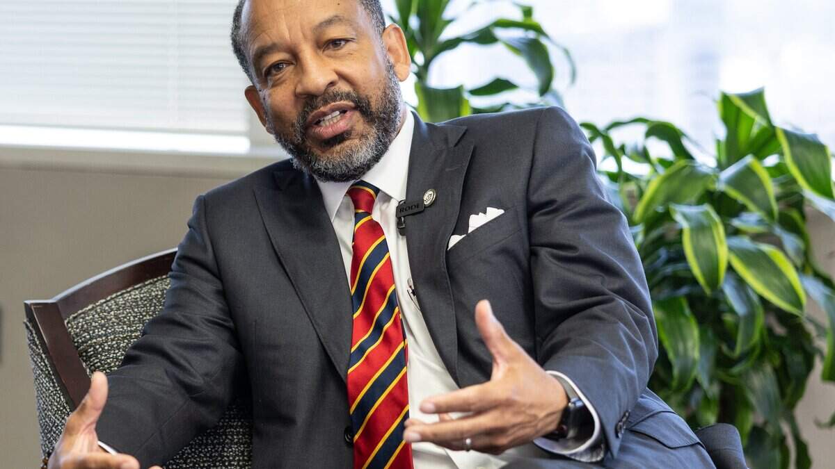 Mayor Rob Harrington speaks during an interview at the Charlotte-Mecklenburg government Center in Charlotte, N.C., on Thursday, July 9, 2026.