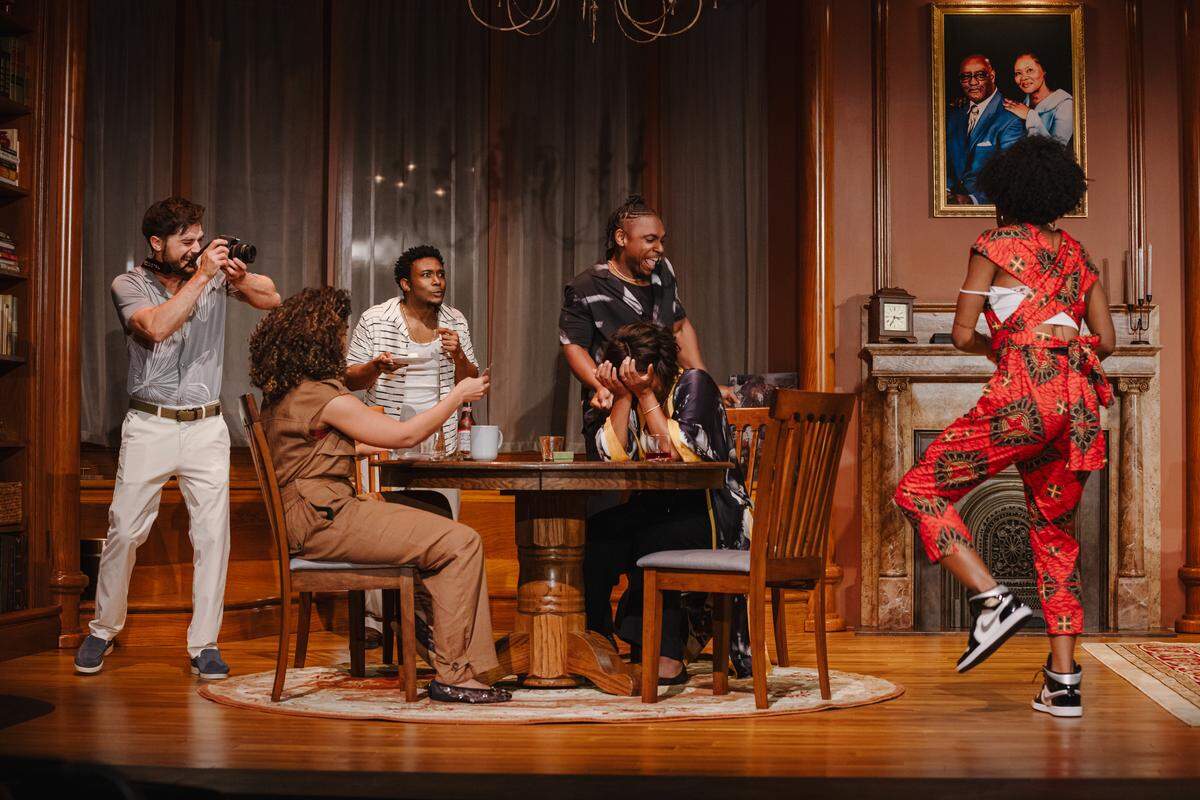 The cast of “Immediate Family,” when they were appearing at Booth Playhouse in  Charlotte for a successful run for more than a month.