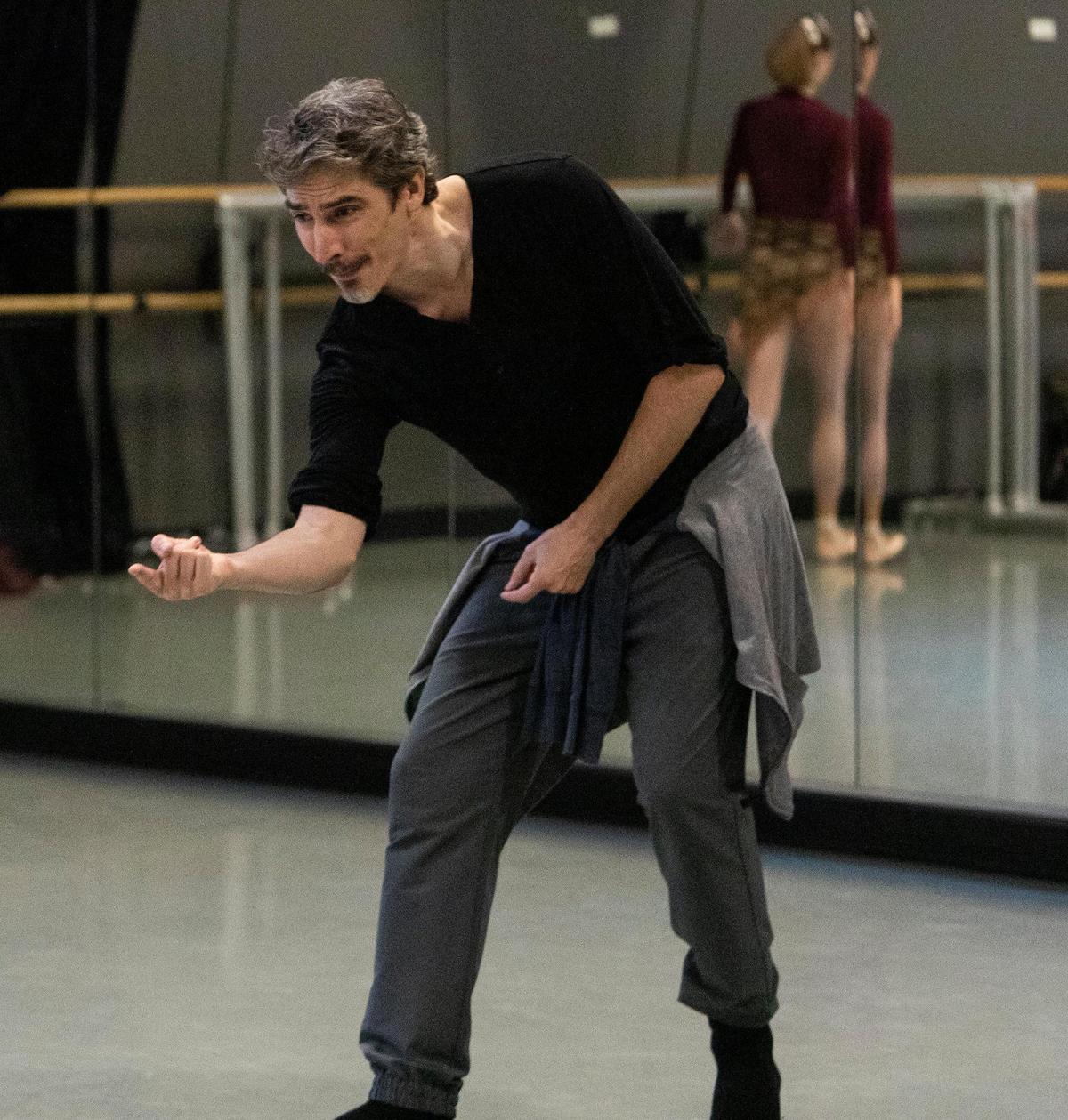 Alejandro Cerrudo, the new artistic director for Charlotte Ballet, at a rehearsal with his dancers. Growing up in Madrid, his passion for dance grew as he watched VHS tapes of Rudolf Nureyev, Mikhail Baryshnikov and Fernando Bujones.