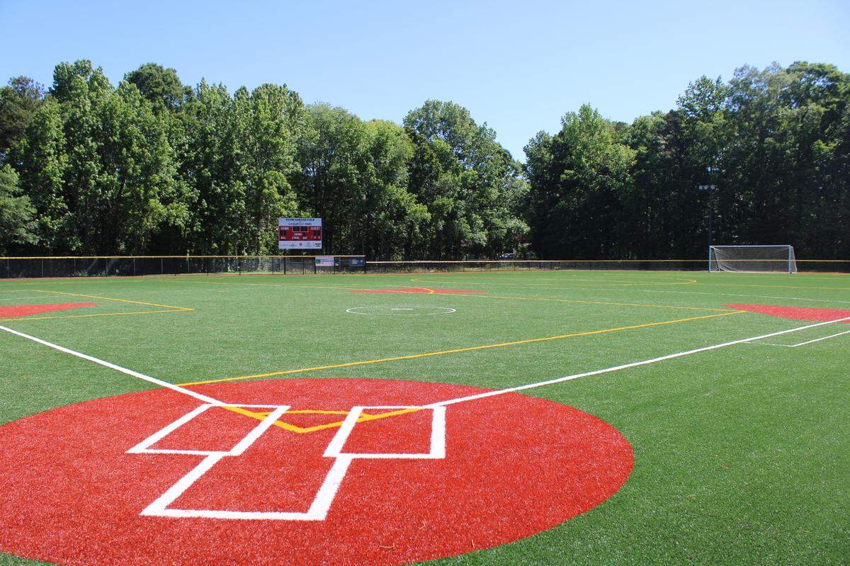 An athletic field partially funded by the Cal Ripken Foundation was installed behind the Salvation Army of Greater Charlotte’s Milton Road Boys & Girls club in February 2020.