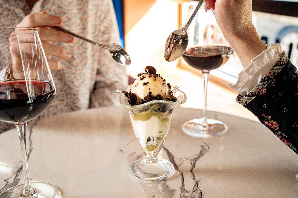 Potential New Boyfriend also has ice cream pints, including some rotating flavors and vegan options, and a few desserts available to go.
