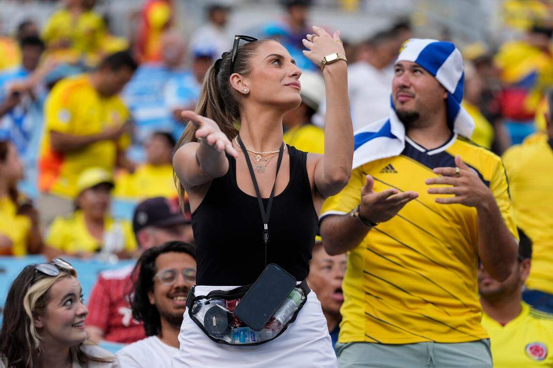 Fans before a Copa America semifinal match between Uruguay and Colombia at Bank of America Stadium. / Jim Dedmon-USA TODAY Sports