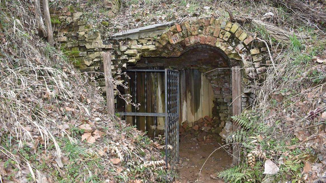 A crumbling Confederate Army fortification along the Mississippi River bluff in Tennessee has become to a colony of bats.