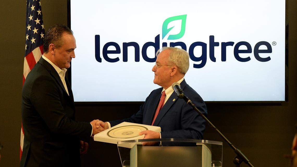 LendingTree CEO Doug Lebda, left, says his Charlotte company is “finally through the worst part of the cycle” as the financial services provider leaves 2018 state incentive agreement.