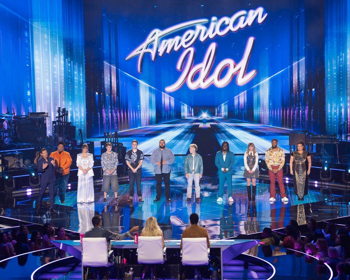 Contestants during the April 21 episode of “American Idol” on ABC.