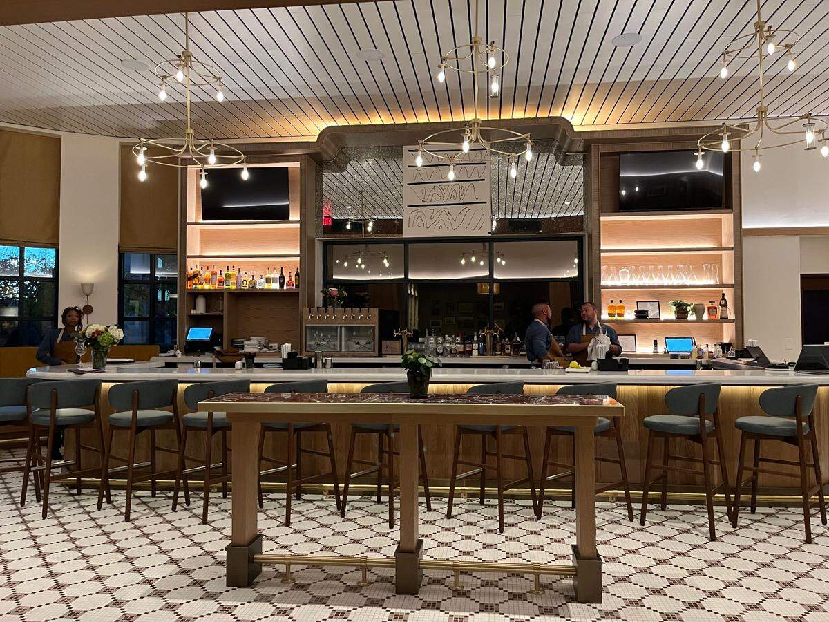 The bar at Napa Bistro & Wine Bar.