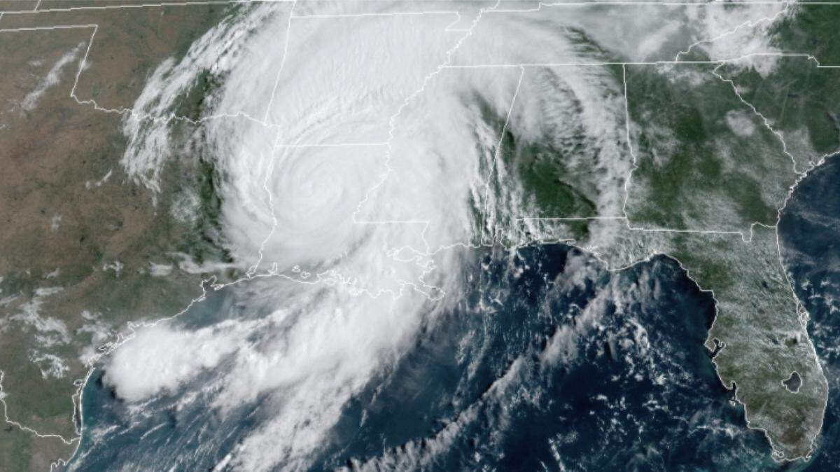 National Oceanic and Atmospheric Administration view of Hurricane Laura from 2020.