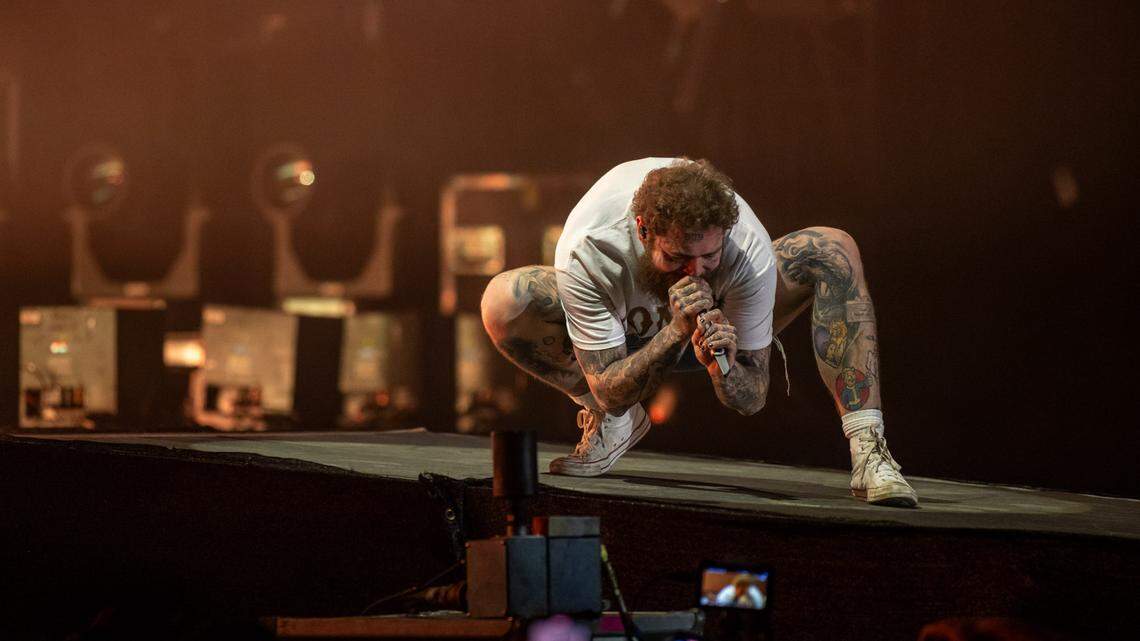 Post Malone performed in Charlotte at Lovin’ Life Music Fest in May 2024.