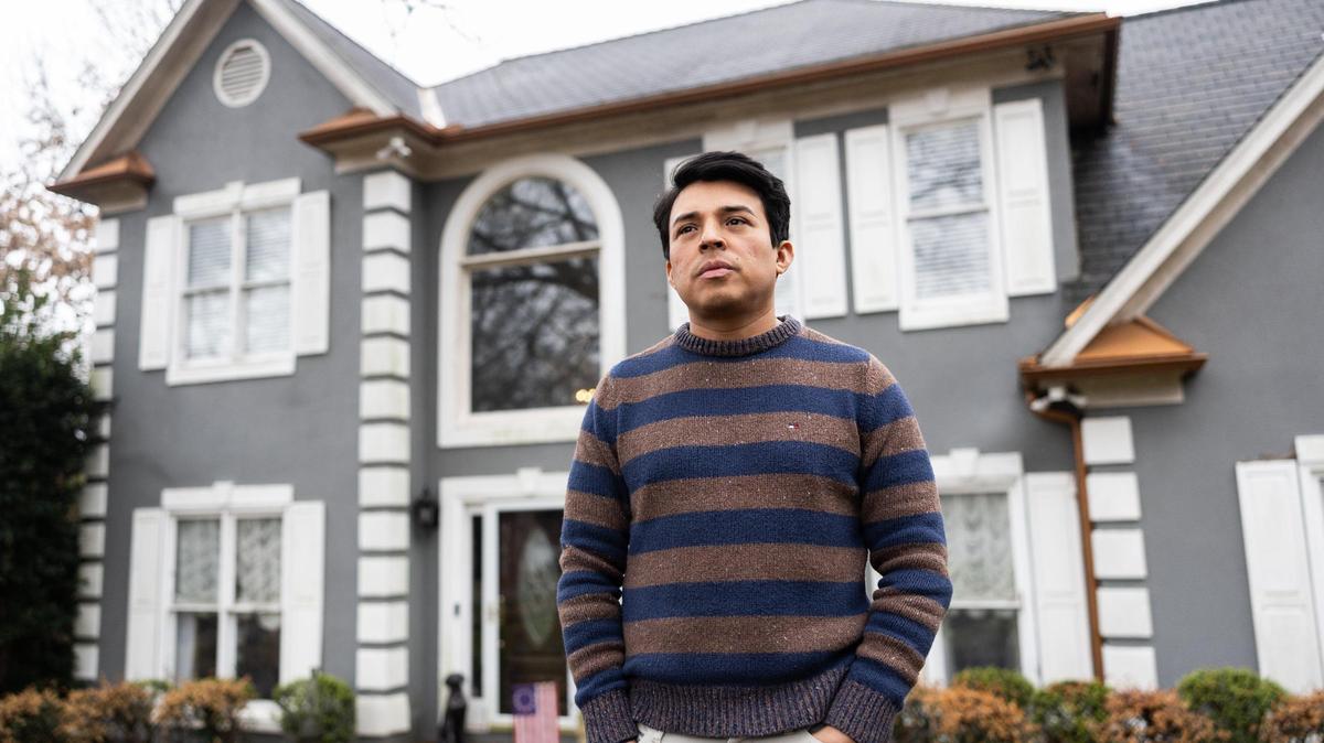 Jeffrey Baldwin poses for a portrait outside his home in Charlotte on Monday, January 6, 2025.