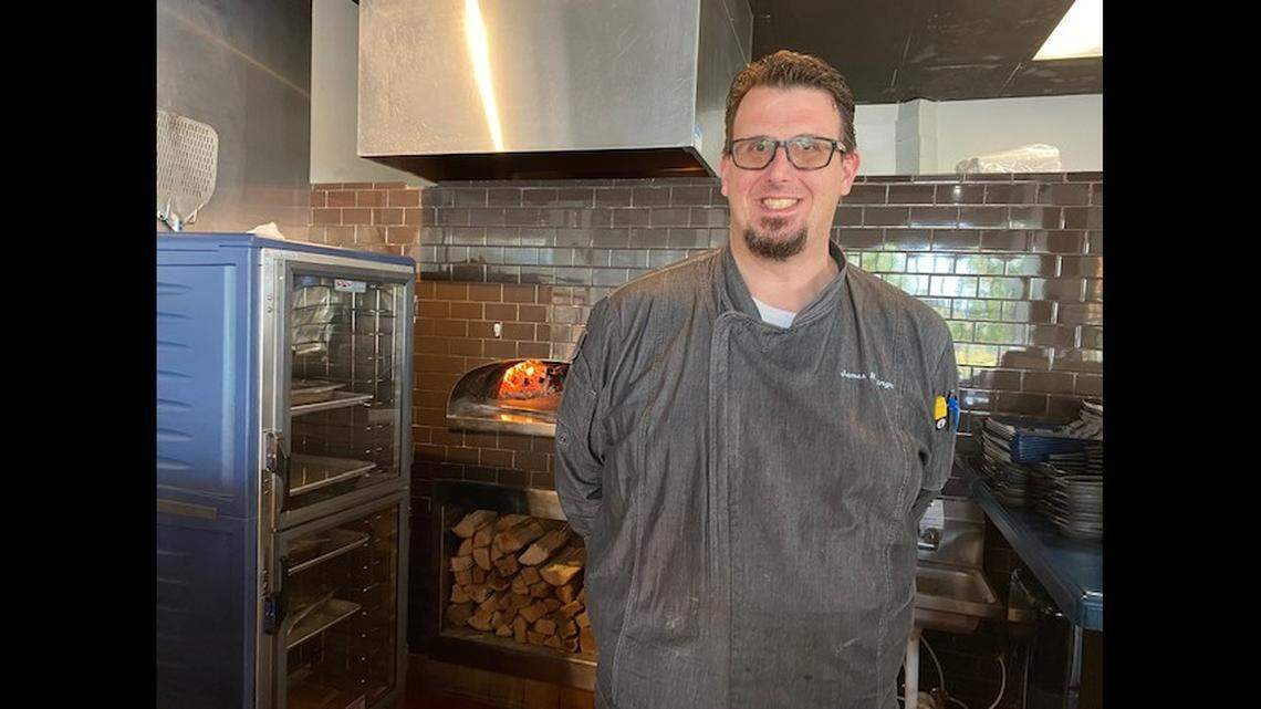 James Hettinger’s new Chefry’s Blue Smoke BBQ restaurant in Mooresville combines his lifelong love of garden-grown food and his decades running the kitchens of top hotels and restaurants in three states.