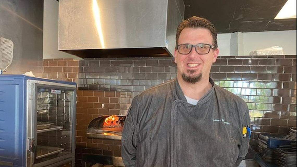 James Hettinger’s new Chefry’s Blue Smoke BBQ restaurant in Mooresville combines his lifelong love of garden-grown food and his decades running the kitchens of top hotels and restaurants in three states.