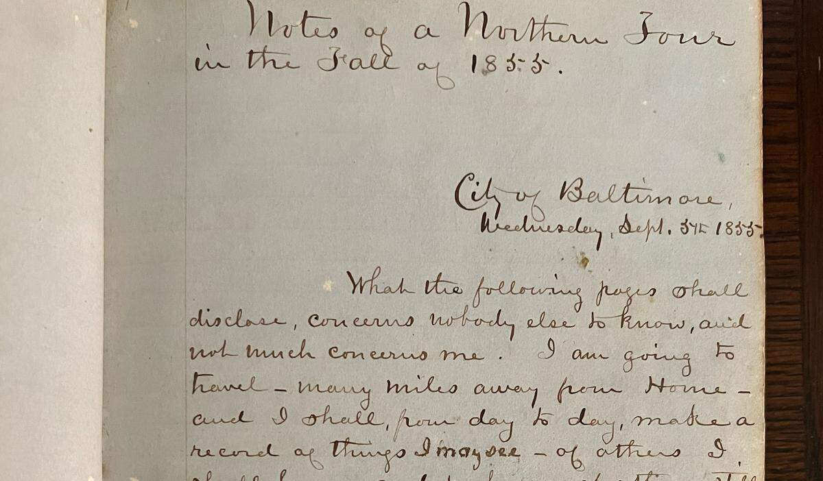 The first page of Lorenzo J. Bell's journal