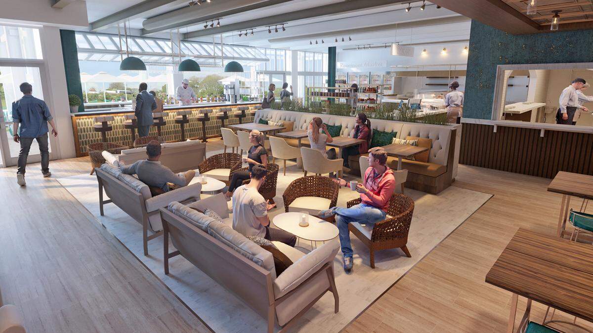 Rosemont Market and Wine Bar will serve breakfast, lunch, coffee, wine, and beer, and also full-service dinner, market items, catering capabilities, and grab-and-go meals.