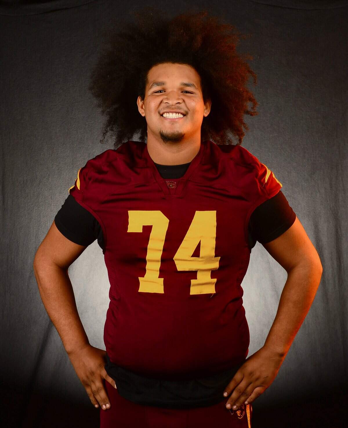 West Charlotte Lions offensive lineman Jorquis Broome on Tuesday, December 9, 2025.