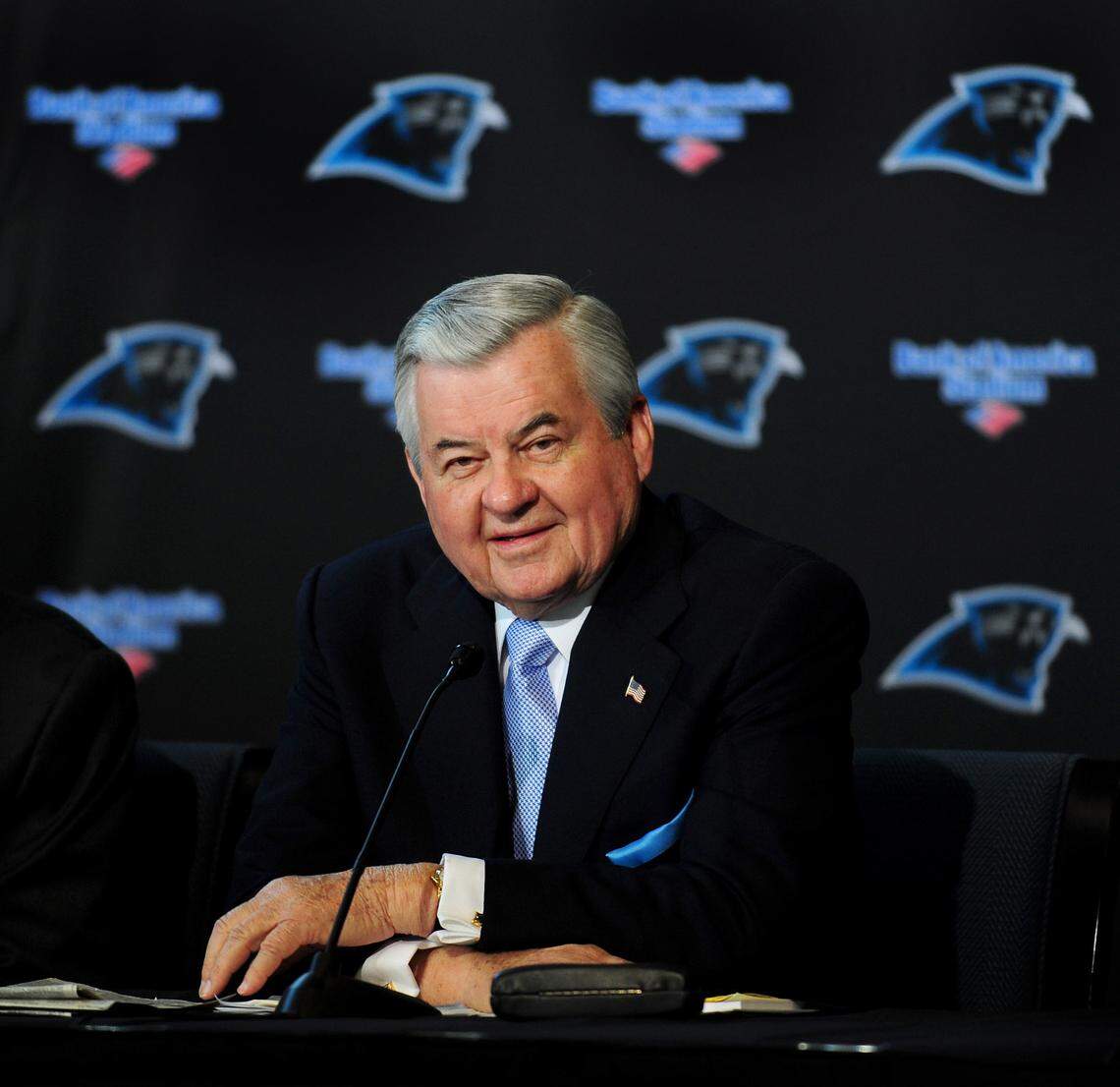 Former Carolina Panthers owner Jerry Richardson died Wednesday at age 86.