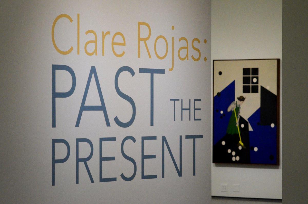 Some of the nearly 100 works of art by Clare Rojas are exhibited on the fourth floor of the Bechtler Museum of Modern Art.