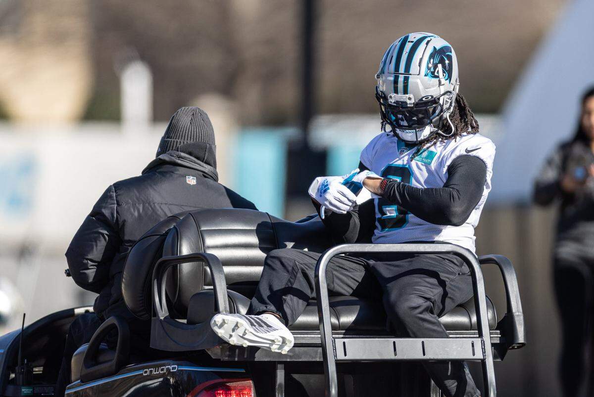 Carolina Panthers cornerback Josh Norman arrives at practice in Charlotte, N.C., on Wednesday, December 28, 2022.