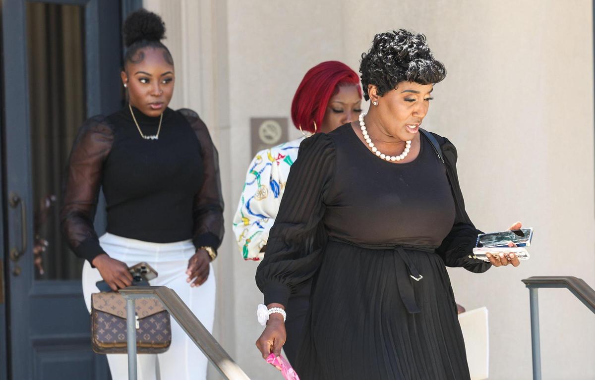 City Councilwoman Tiawana Brown leaves the federal courthouse in uptown Charlotte after pleading not guilty to COVID loan fraud charges on May 23.