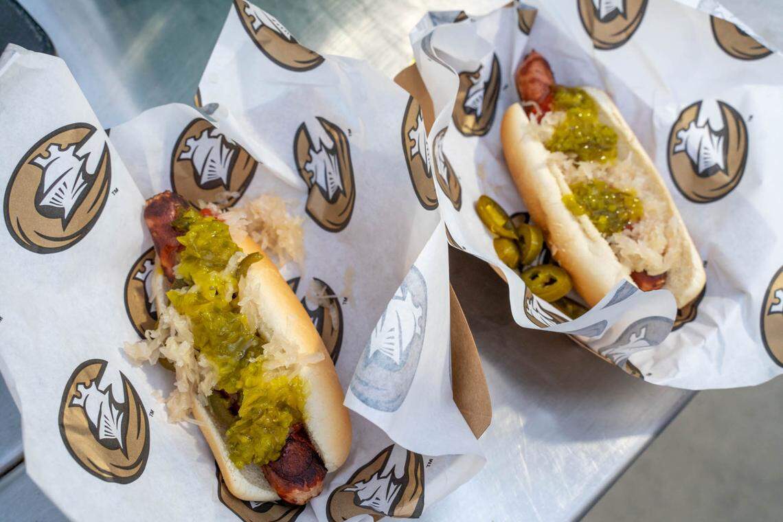 Hot dogs at Truist Field.