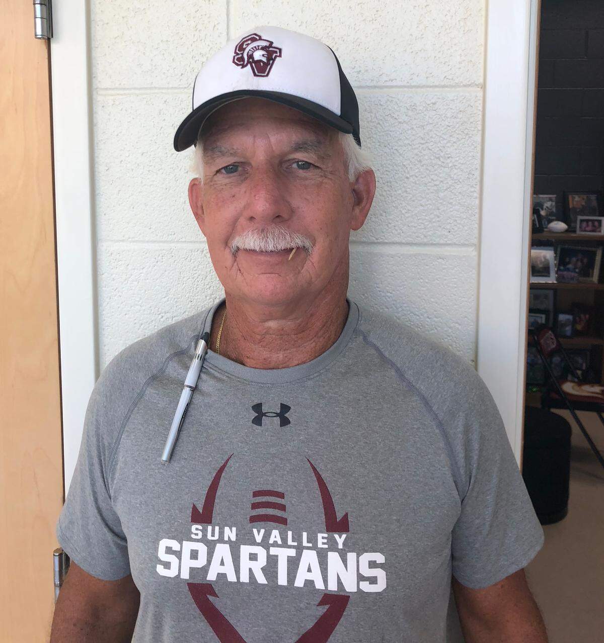 Indian Trail Sun Valley football coach Tad Baucom