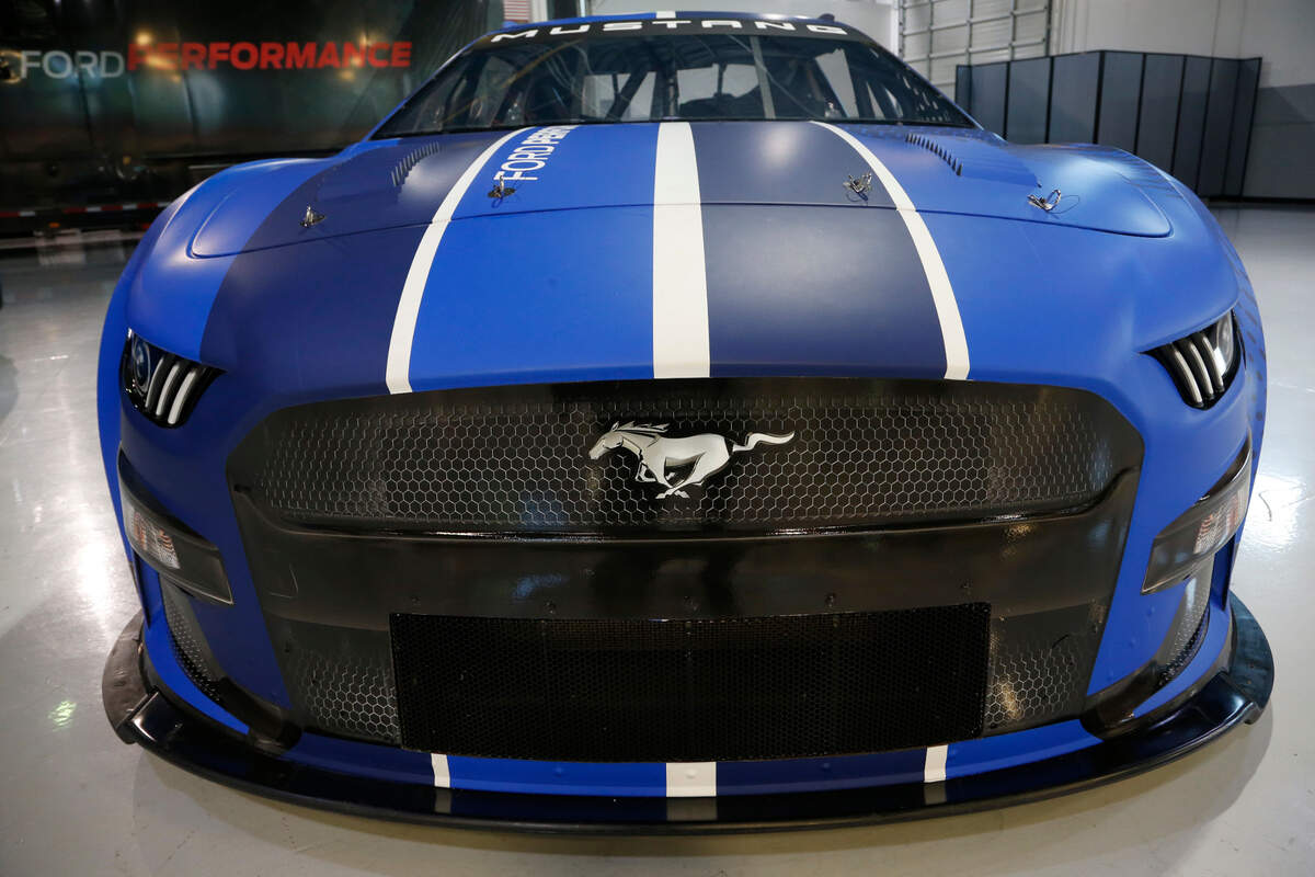 NASCAR’s Next Gen racecar debuted at the Daytona 500 in February (this is Ford’s new-version Mustang). The retooled cars race at Kansas Speedway for the first time this weekend.