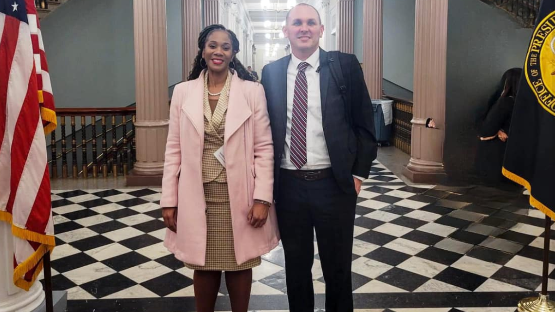 Latisha McNeil of the Greensboro Community Safety Department and Greensboro Police Chief John Thompson were guests at the White House in December where McNeil talked about a coordinated violence intervention program.