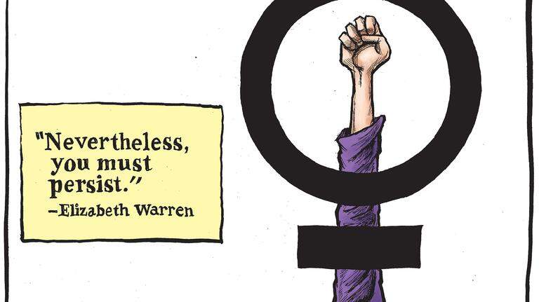 Kevin Siers cartoon: Elizabeth Warren says the fight’s not over
