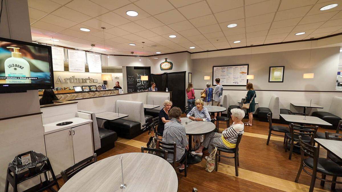 Arthur’s Restaurant is in the basement of Belk at SouthPark Mall.