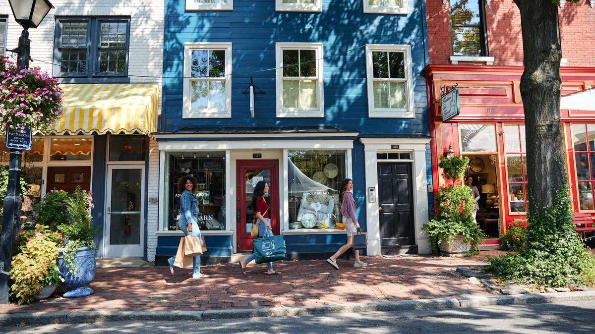 Old Town in Alexandria, Virginia, is a walkable area full of boutiques, historic sites and cafes.