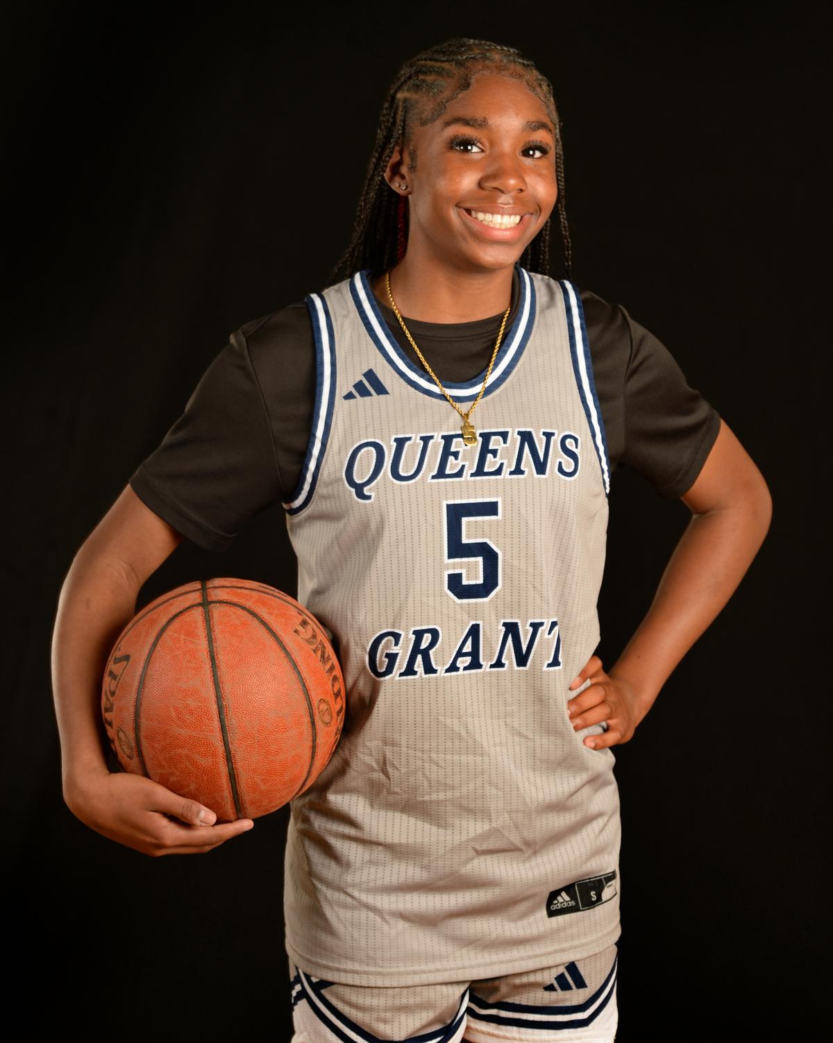Queens Grant’s Za’Miya Bynum on Wednesday, April 2, 2025.