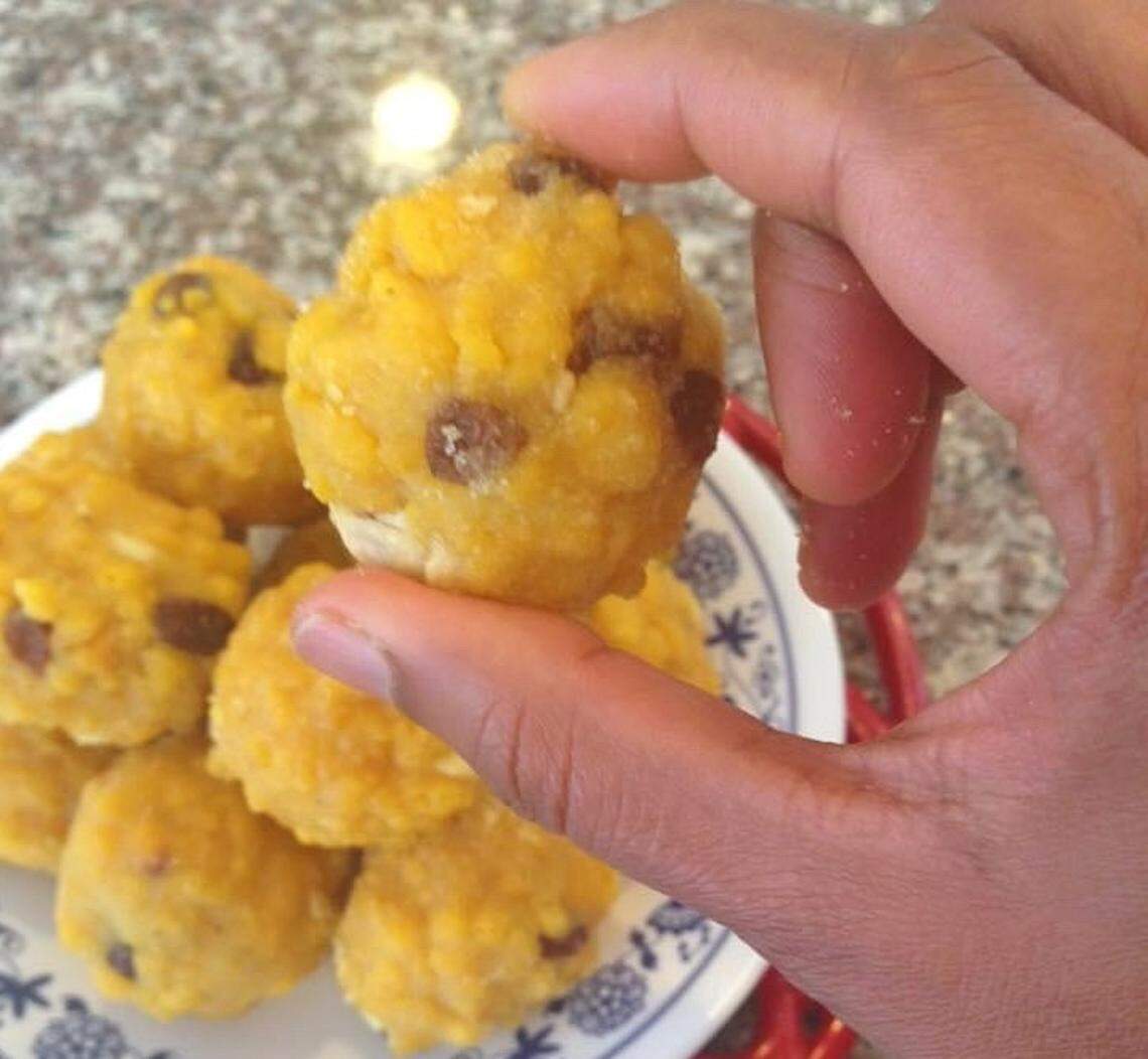 Chef Santhoshi Radhakrishnan’s ladoo.