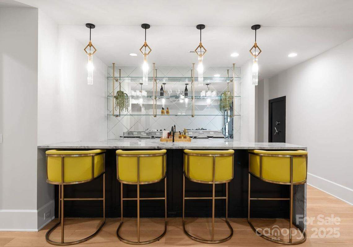 A dining area is shown in Shaq Thompson’s former south Charlotte mansion.