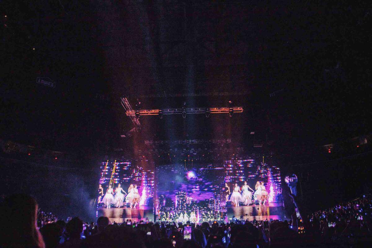 aespa performs at Spectrum Center in Charlotte on Saturday night.