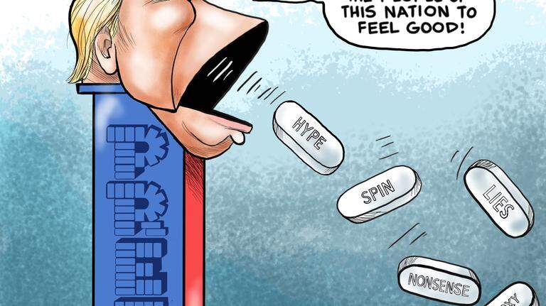 Kevin Siers cartoon: What the Prez sez